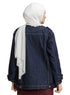 Blue Round Jacket Jeans - Khotwh